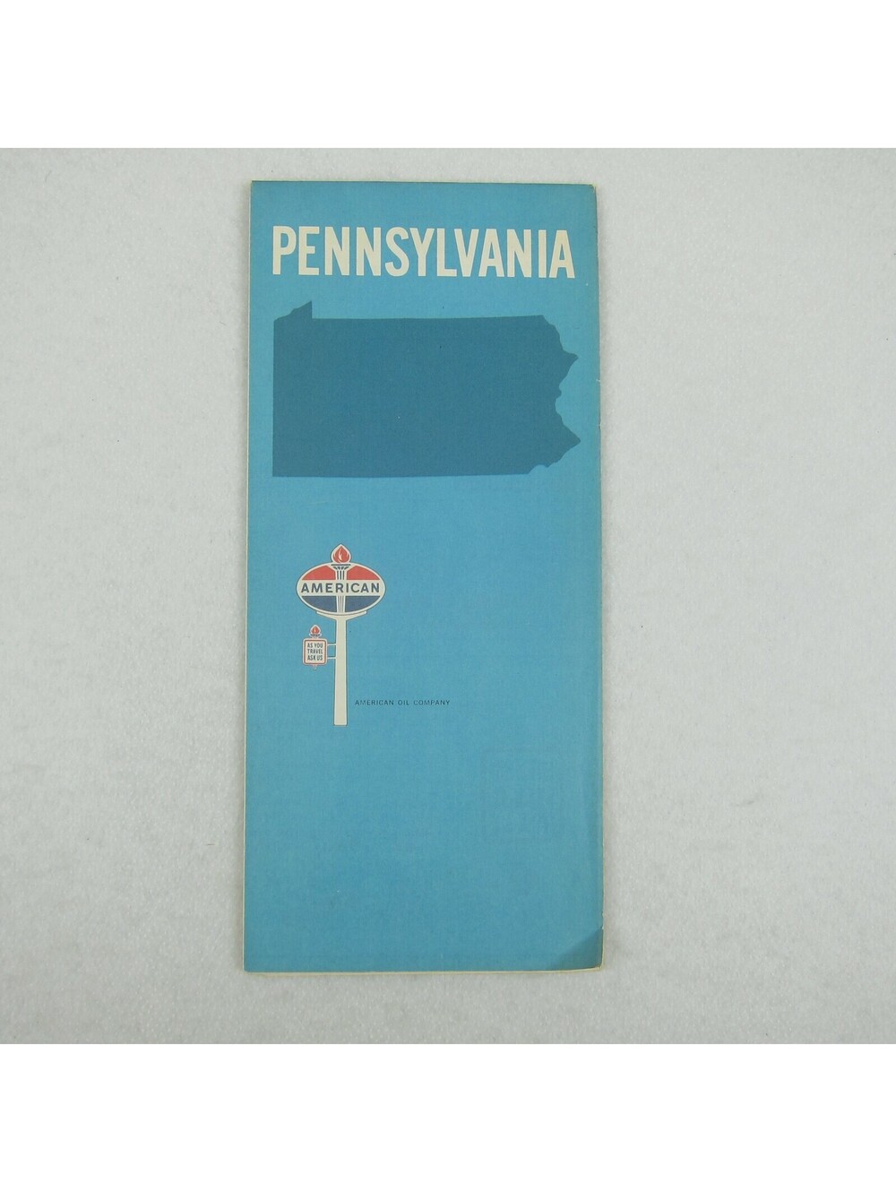 Vintage 1969 American Oil  Pennsylvania Road Map Pittsburg Philadelphia Metros
